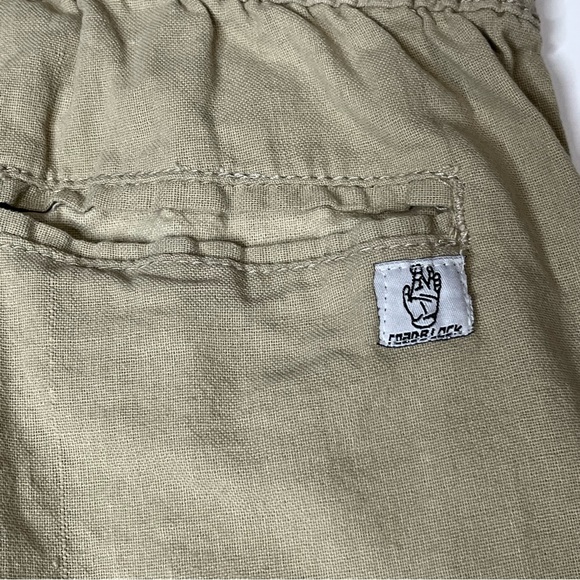 Roadblock boys shorts school casual drawstring pull on Khaki Sz Large - Picture 5 of 8